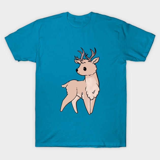 Cute Deer cartoon T-Shirt by Uwaki